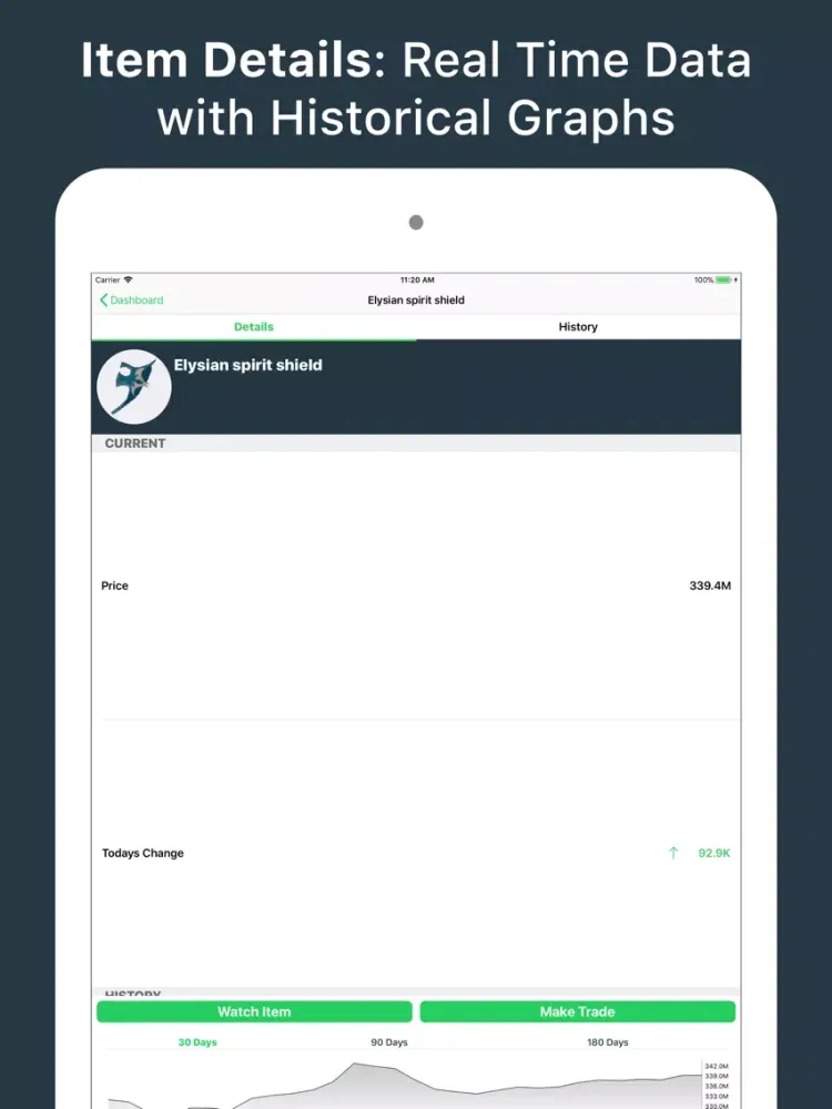 Tangkapan layar Trade - RuneScape Portfolio RS iPad 