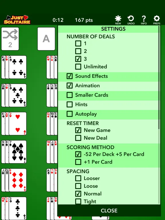 Just Solitaire: La Belle Lucie iPad 應用截圖