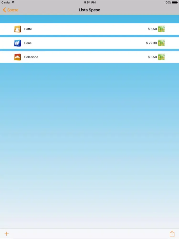 JSmart Expense Note iPad  स्क्रीनशॉट
