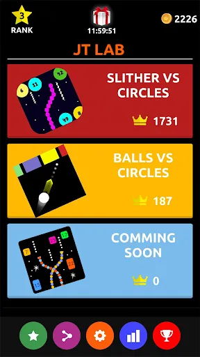Capturas de pantalla de Slither vs Circles: All in One
