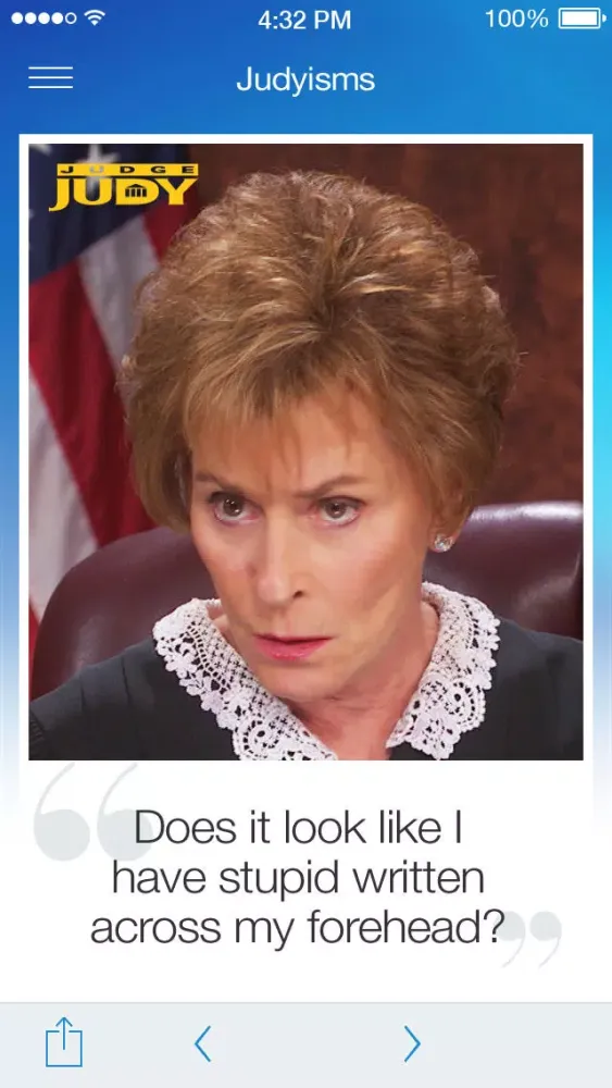 Tangkapan layar Judge Judy
