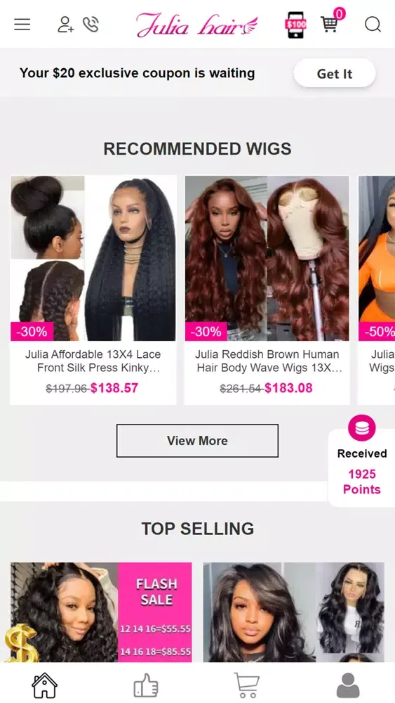 Capturas de pantalla de Julia Hair - Human Hair Store