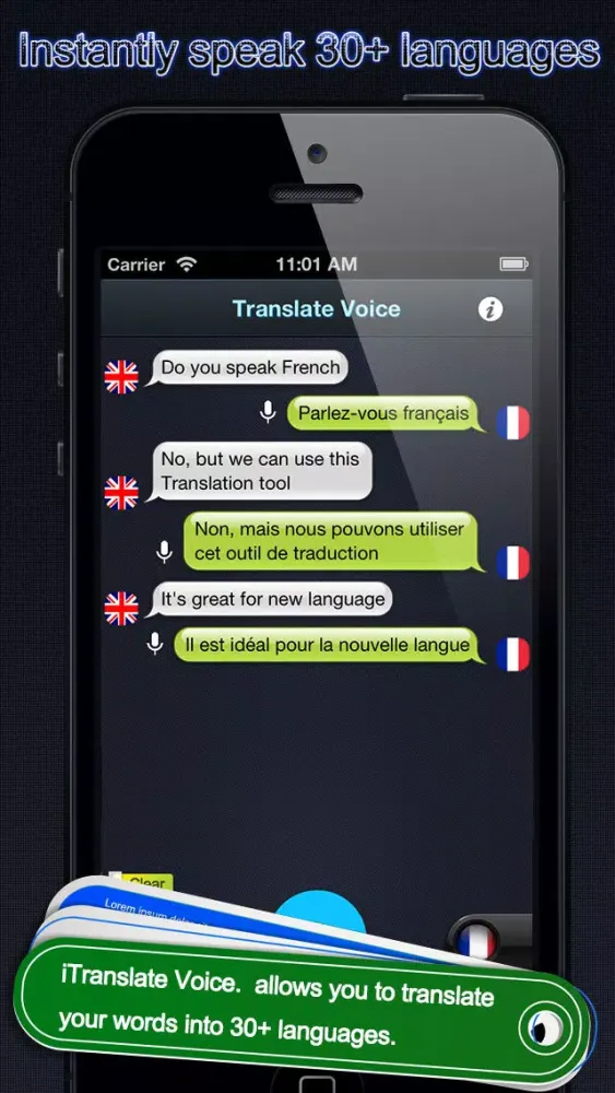 Скриншоты iTranslator for speech to speech translation