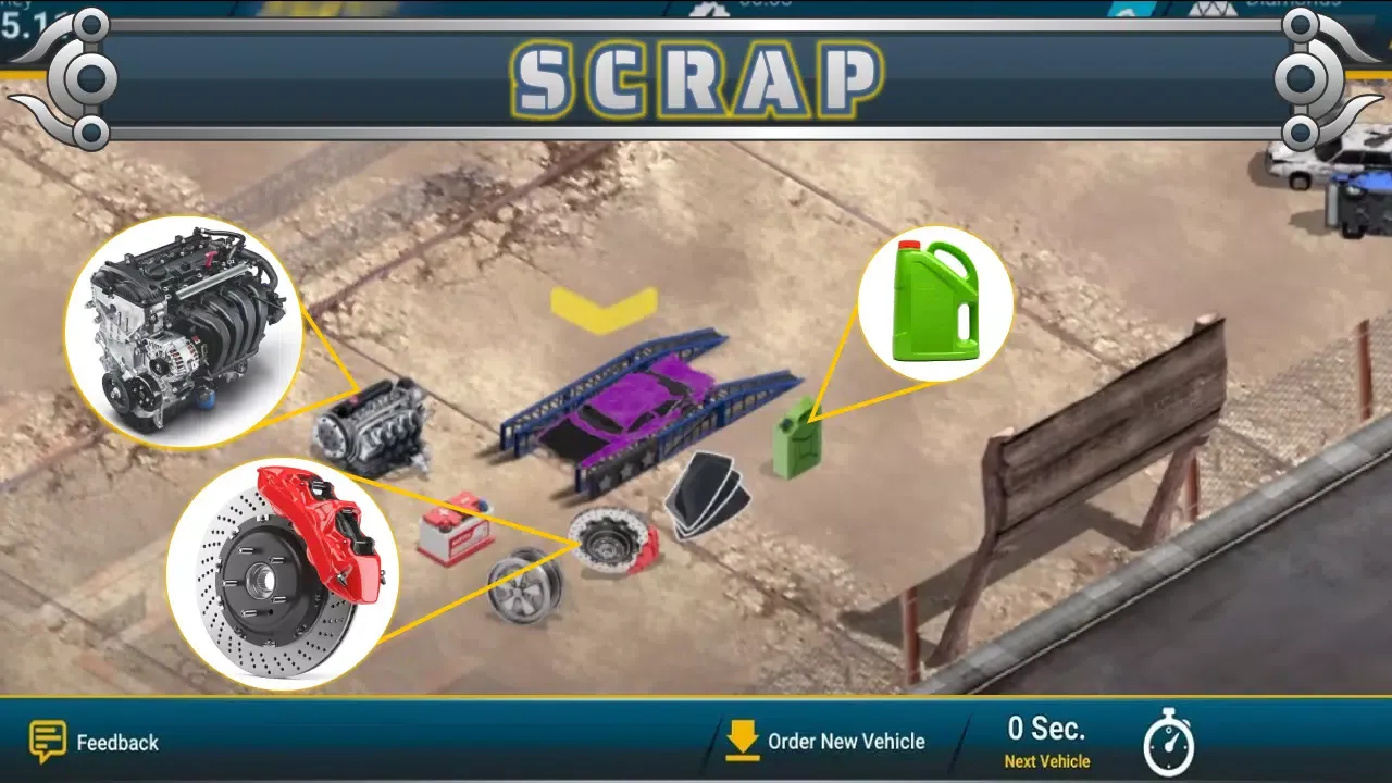 ภาพหน้าจอของ Junkyard Tycoon Game