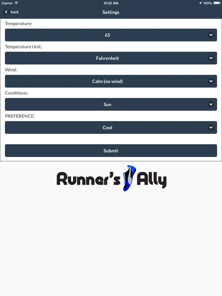 What Should I Wear Running iPad 应用截图