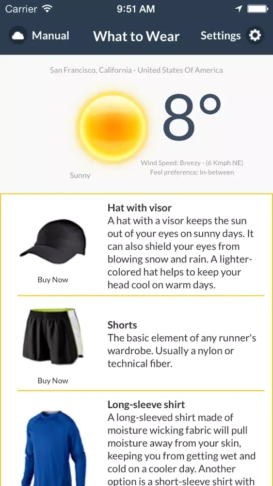 What Should I Wear Running应用截图