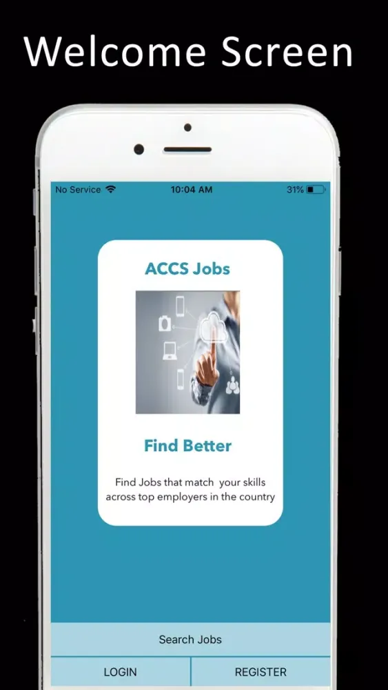 Capturas de tela do ACCS Jobs Search Engine