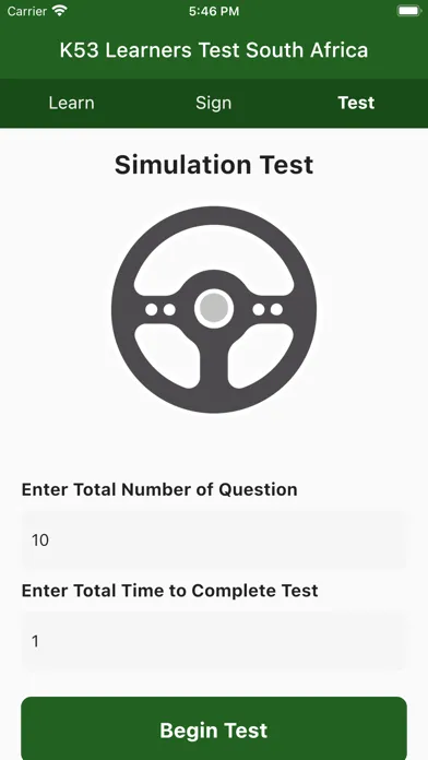 K53 Learners License Test Ekran Görüntüleri