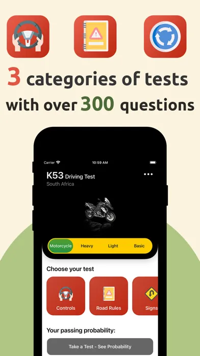 Zrzuty ekranu K53 South Africa Driving Test