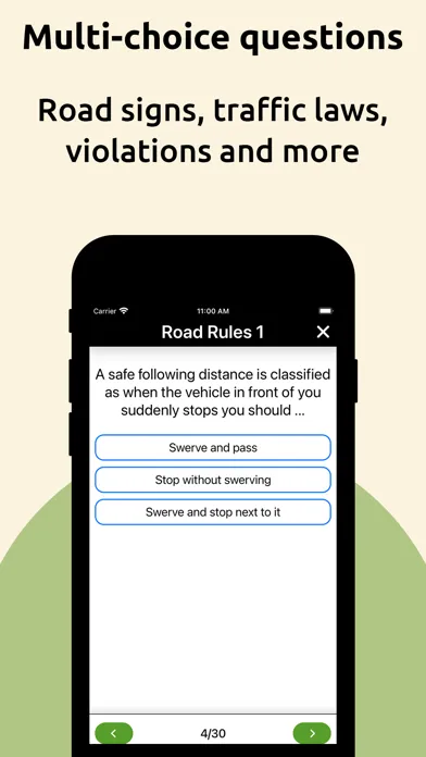 Zrzuty ekranu K53 South Africa Driving Test