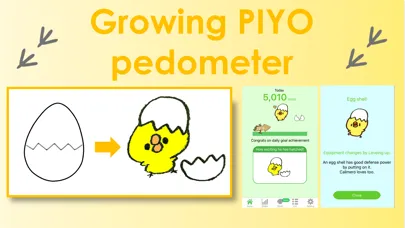 Tangkapan skrin PIYO pedometer - growing chick