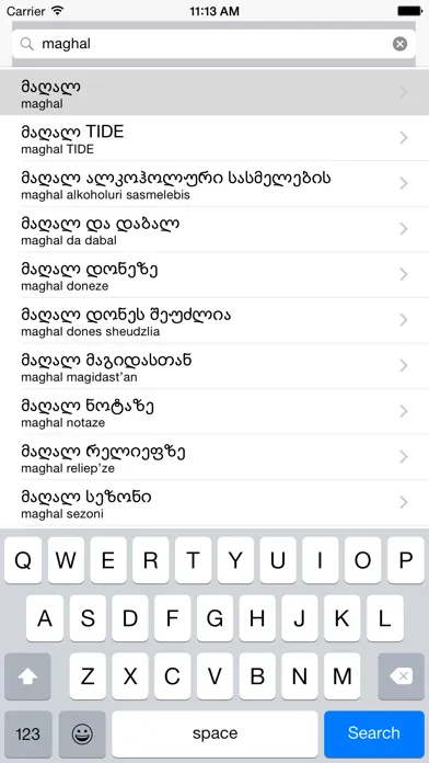 English Georgian best dictionary translation Screenshots