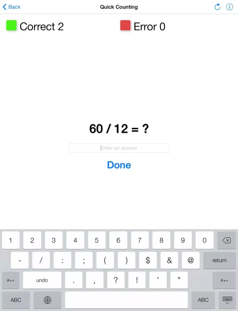 Tangkapan skrin Math Trainer Free - games for development the ability of the mental arithmetic: quick counting, inequalities, guess the sign, solve equation iPad 