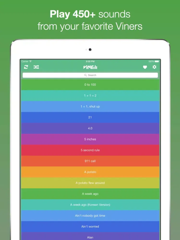 VineBoard - Free Vine Sounds iPad  سکرین شاٹس