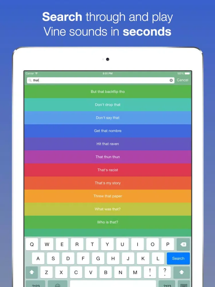VineBoard - Free Vine Sounds iPad  سکرین شاٹس