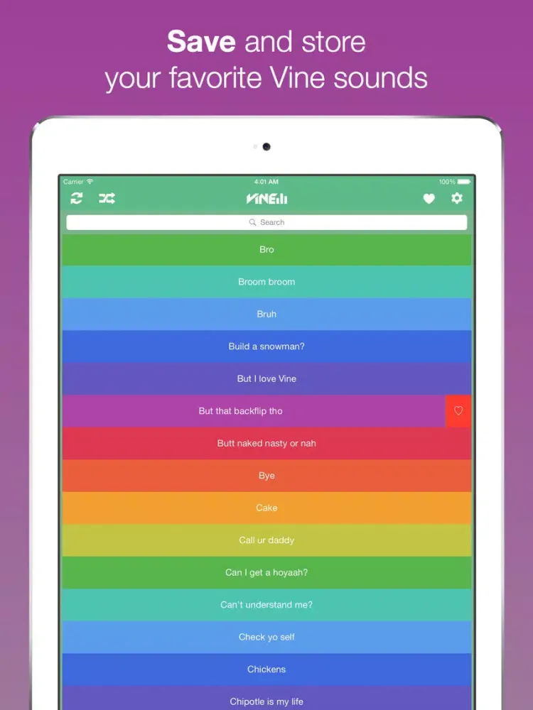 VineBoard - Free Vine Sounds iPad  سکرین شاٹس