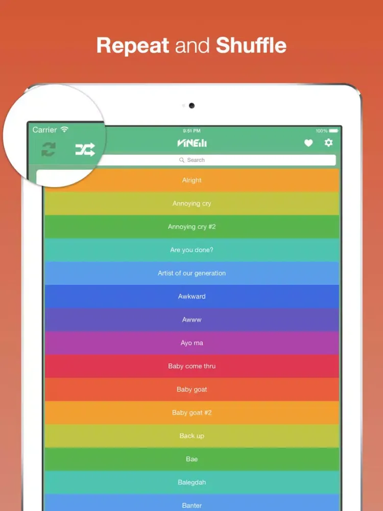 VineBoard - Free Vine Sounds iPad  سکرین شاٹس
