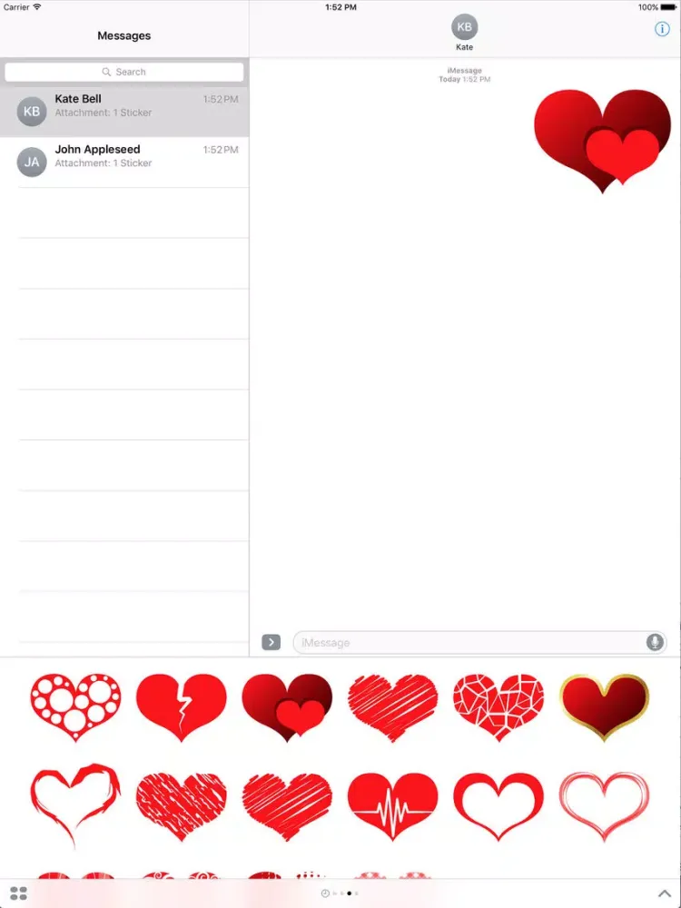 Capturas de pantalla de Say it with Hearts iPad 