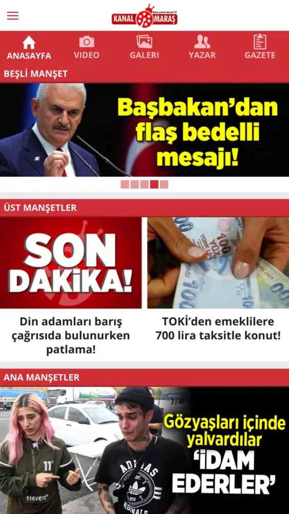 Captures d'écran de Kanal Maraş Haber