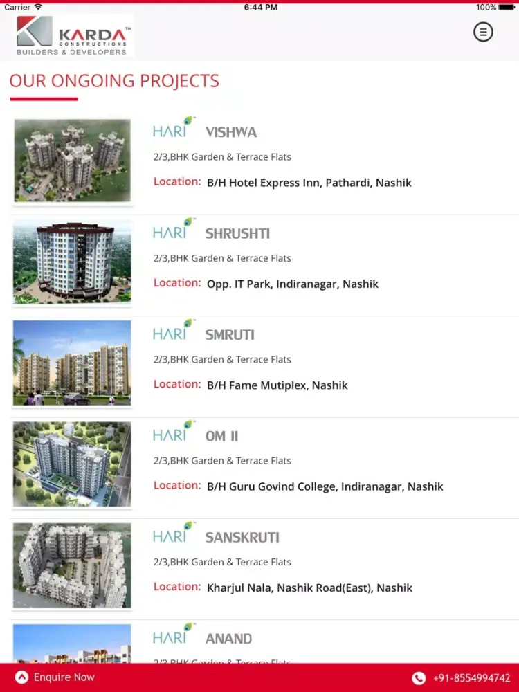Karda Constructions iPad  سکرین شاٹس
