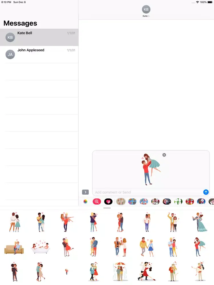Скриншоты Adorable Couple Stickers HD iPad 