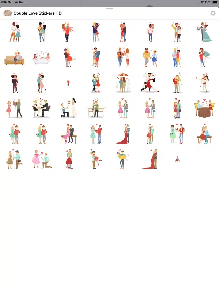 Скриншоты Adorable Couple Stickers HD iPad 