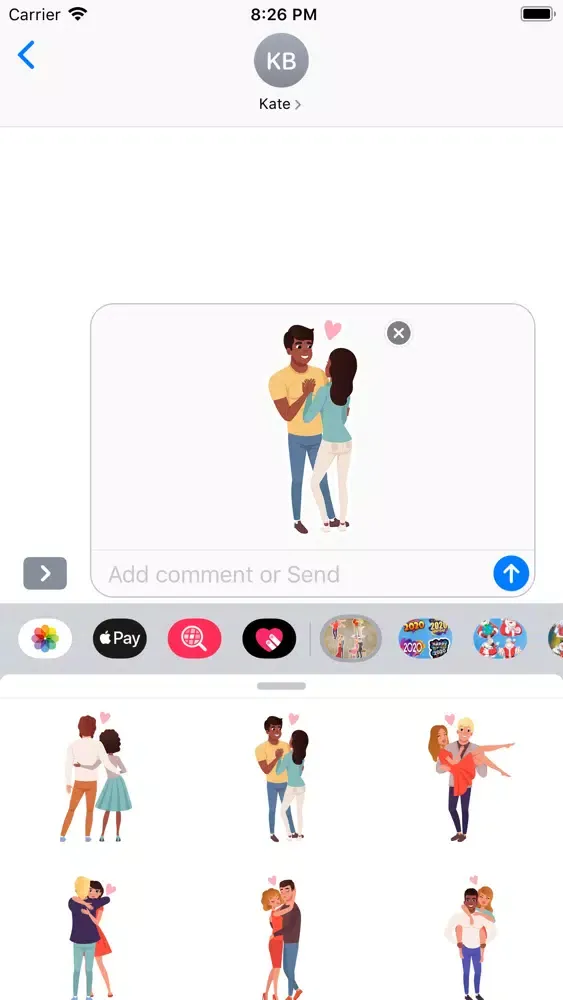 Скриншоты Adorable Couple Stickers HD