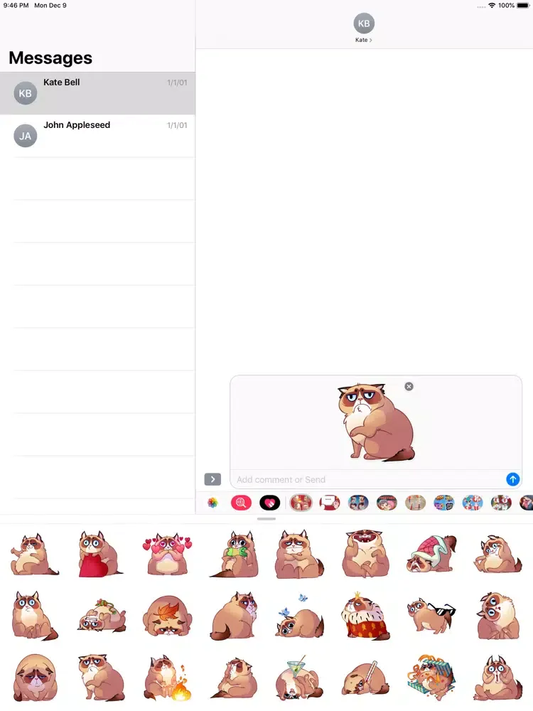Capturas de tela do Kooky Cat Stickers HD iPad 