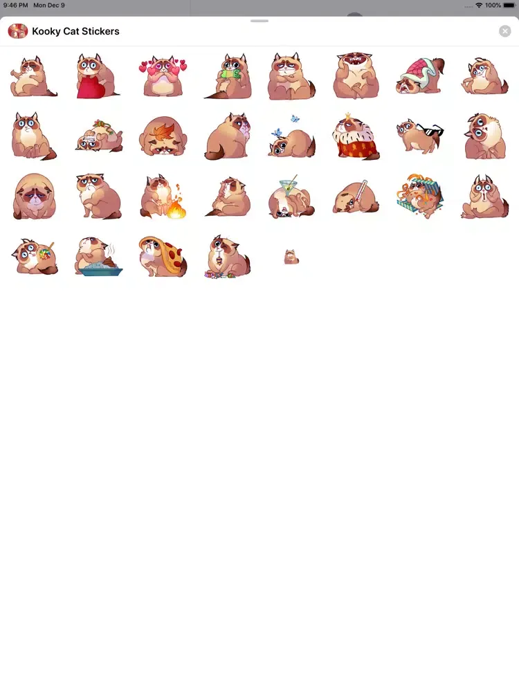 Capturas de tela do Kooky Cat Stickers HD iPad 