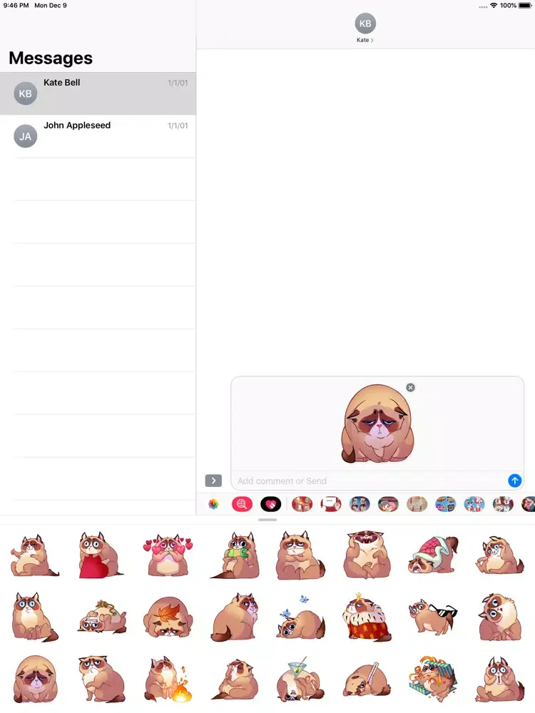 Capturas de tela do Kooky Cat Stickers HD iPad 
