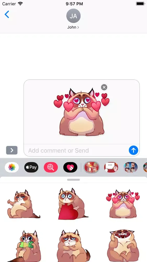 Capturas de tela do Kooky Cat Stickers HD