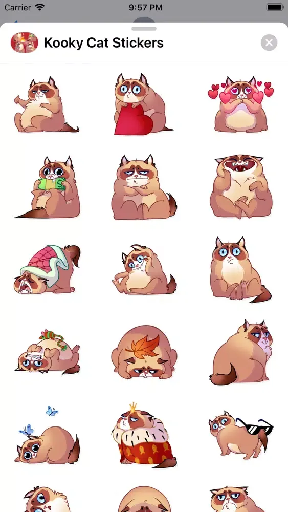 Capturas de tela do Kooky Cat Stickers HD