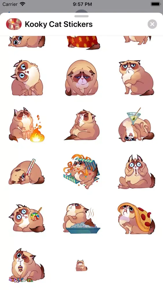 Capturas de tela do Kooky Cat Stickers HD