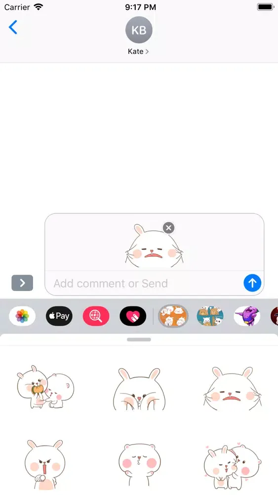 Puffy Bear and Rabbit Stickers Screenshots