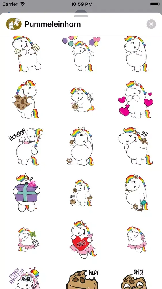 Pummeleinhorn Unicorn Stickers Screenshots
