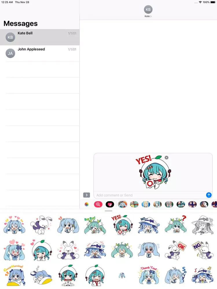 Snow MIKu Stickers HD iPad 应用截图