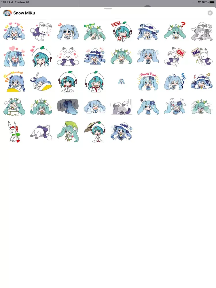 Snow MIKu Stickers HD iPad 应用截图