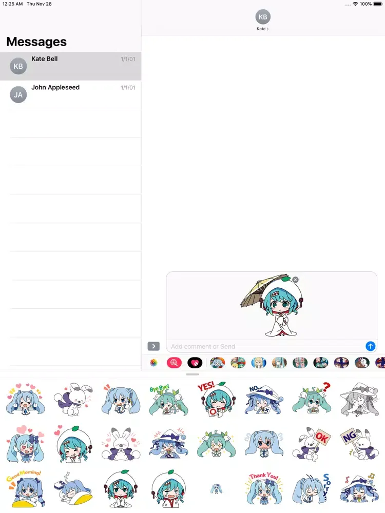 Snow MIKu Stickers HD iPad 应用截图