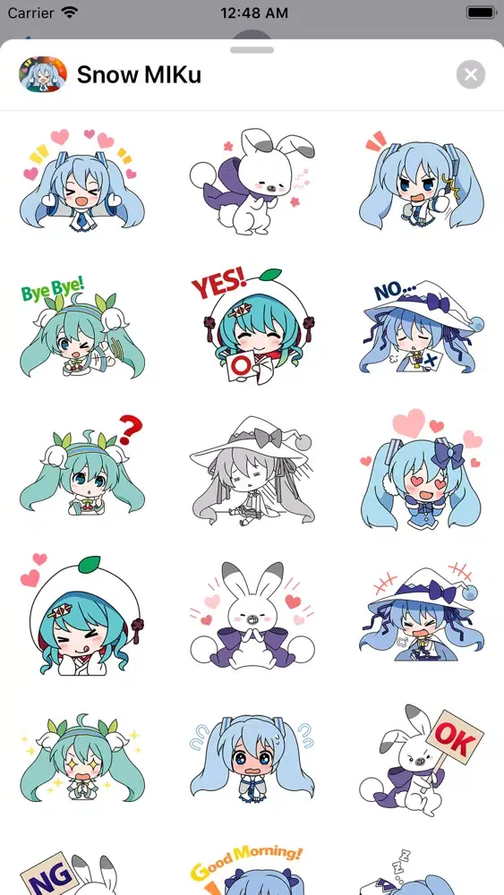 Snow MIKu Stickers HD应用截图