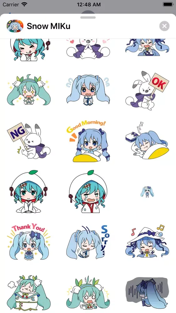 Snow MIKu Stickers HD应用截图