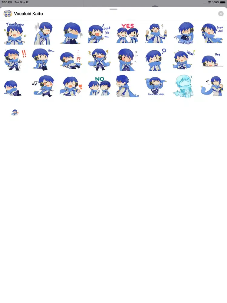 VOCALOID Kaito Stickers iPad  Screenshots