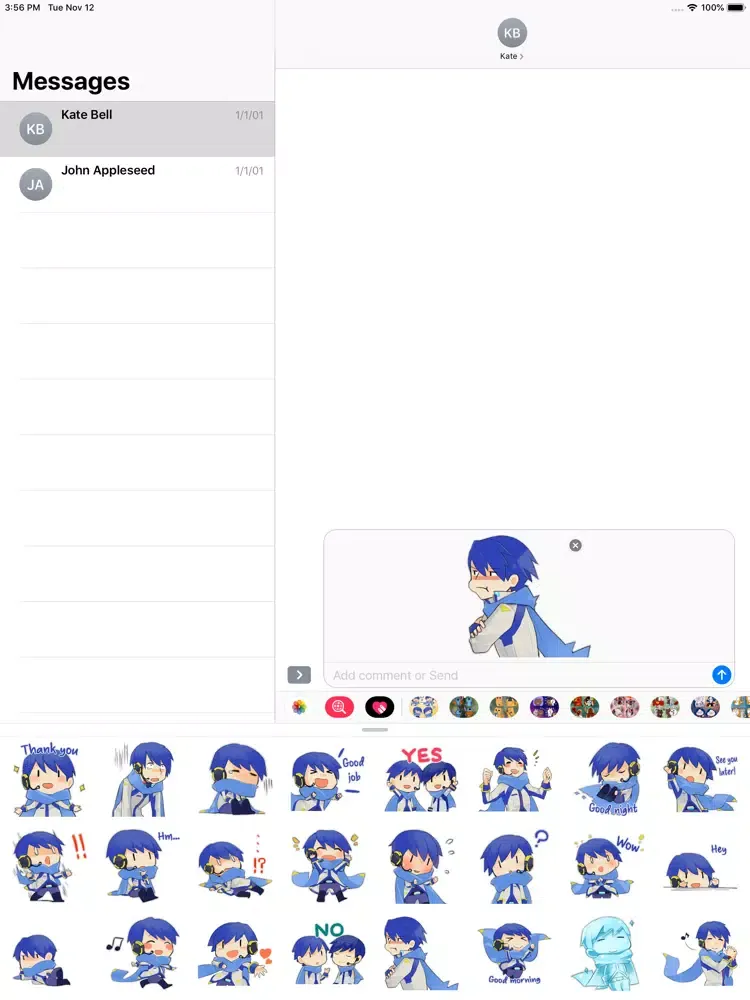 VOCALOID Kaito Stickers iPad  Screenshots
