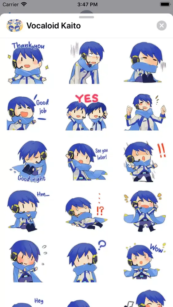 VOCALOID Kaito Stickers Screenshots
