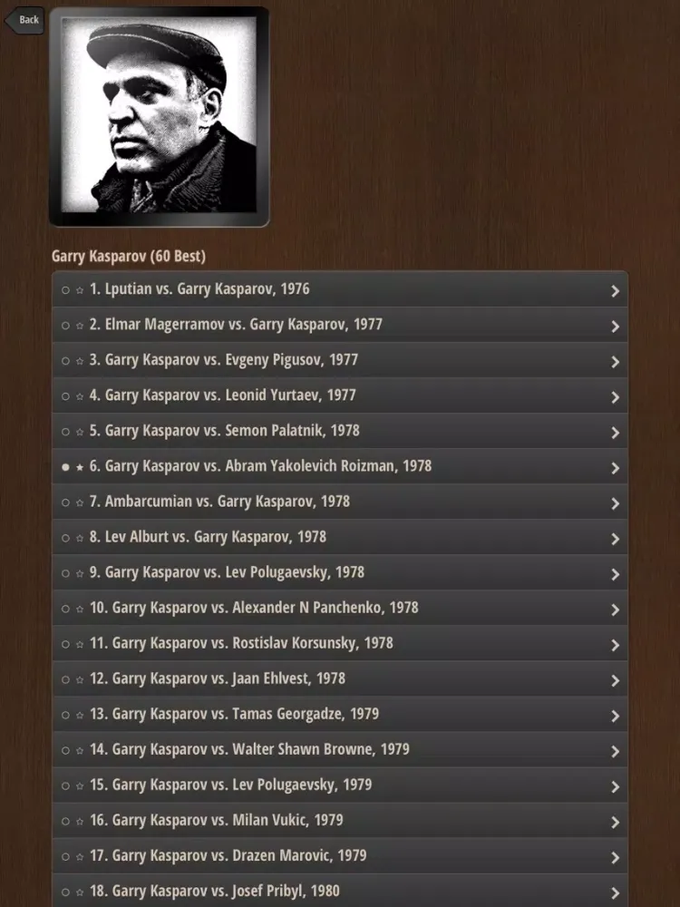 Garry Kasparov's Greatest Chess Games iPad  سکرین شاٹس