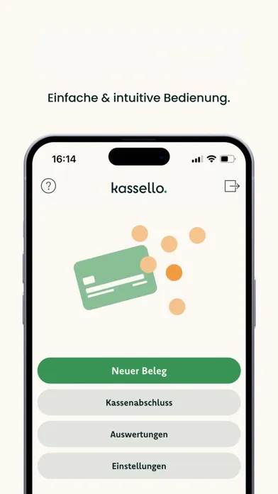 kassello Registrierkasse Screenshots