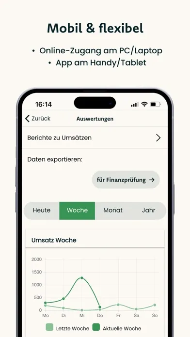 kassello Registrierkasse Screenshots