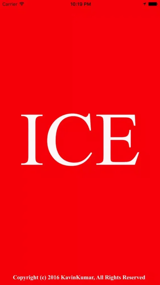 Tangkapan skrin InCaseEmergency