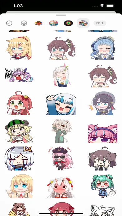 Captures d'écran de Cuties Little Chibi Stickers