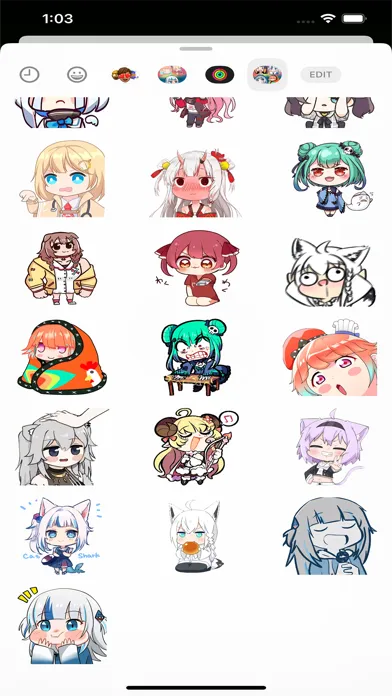 Captures d'écran de Cuties Little Chibi Stickers