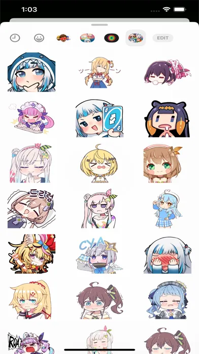 Captures d'écran de Cuties Little Chibi Stickers